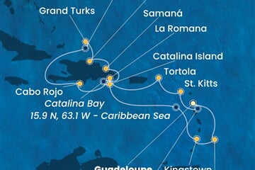 Costa Fascinosa - Nizozemské Antily, Panenské o. (britské), Dominikán.rep., Turks a Caicos, Sv.Vincenc a Grenadiny (Pointe-a-Pitre)