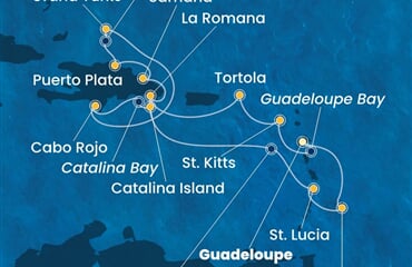 Costa Fascinosa - Nizozemské Antily, Panenské o. (britské), Dominikán.rep., Turks a Caicos (Pointe-a-Pitre)