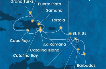 Costa Fascinosa - Nizozemské Antily, Panenské o. (britské), Dominikán.rep., Turks a Caicos (Pointe-a-Pitre)
