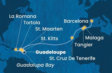 Costa Fascinosa - Nizozemské Antily, Panenské o. (britské), Dominikán.rep., Španělsko, Maroko (Pointe-a-Pitre)