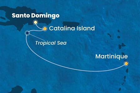 Costa Fascinosa - Dominikán.rep., Nizozemské Antily (Santo Domingo)