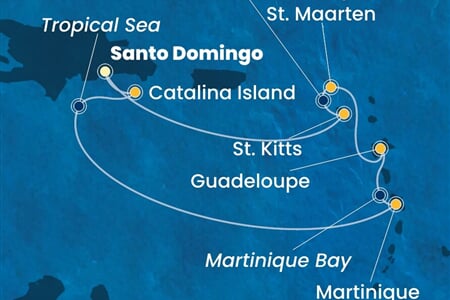 Costa Fascinosa - Dominikán.rep., Nizozemské Antily (Santo Domingo)