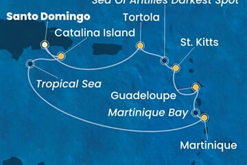 Costa Fascinosa - Dominikán.rep., Nizozemské Antily, Panenské o. (britské) (Santo Domingo)