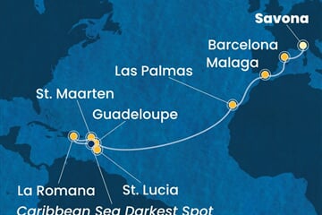 Costa Fascinosa - Itálie, Španělsko, Nizozemské Antily, Dominikán.rep. (ze Savony)