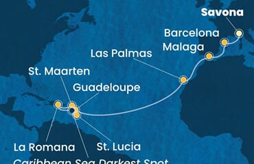 Costa Fascinosa - Itálie, Španělsko, Nizozemské Antily, Dominikán.rep. (ze Savony)