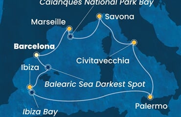 Costa Smeralda - Španělsko, Itálie, Francie (z Barcelony)