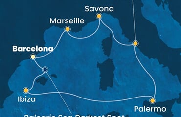 Costa Smeralda - Španělsko, Itálie, Francie (z Barcelony)