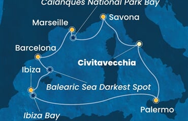 Costa Smeralda - Itálie, Francie, Španělsko (z Civitavecchie)