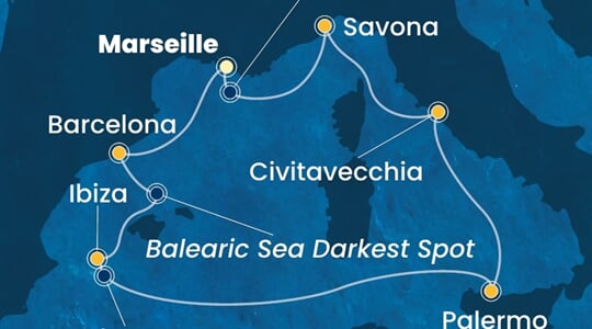 Costa Smeralda - Francie, Španělsko, Itálie (z Marseille)
