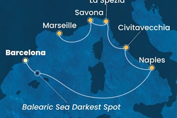 Costa Toscana - Španělsko, Itálie, Francie (z Barcelony)