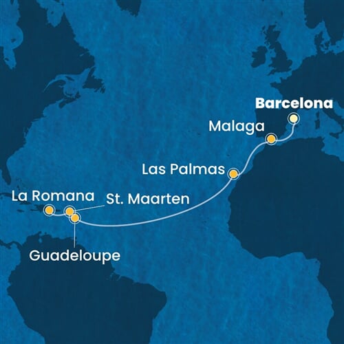 Trasa plavby CFS-BCN14A4R
