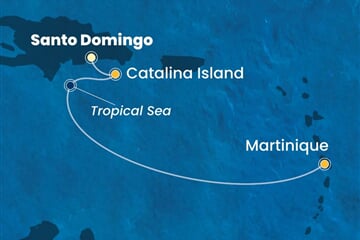 Costa Fascinosa - Dominikán.rep., Nizozemské Antily (Santo Domingo)