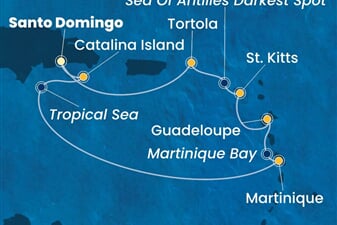 Costa Fascinosa - Dominikán.rep., Nizozemské Antily, Panenské o. (britské) (Santo Domingo)