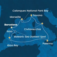 Costa Smeralda - Španělsko, Itálie, Francie (z Barcelony)