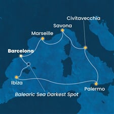 Costa Smeralda - Španělsko, Itálie, Francie (z Barcelony)