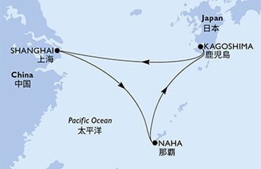MSC Bellissima - Čína, Japonsko (ze Šanghaje)