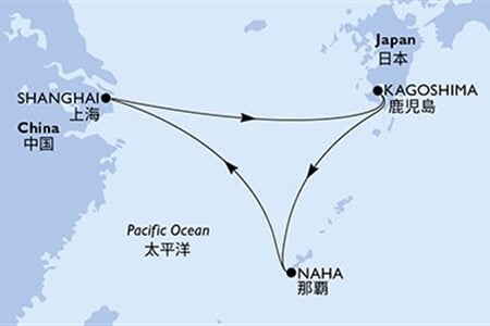 MSC Bellissima - Čína, Japonsko (ze Šanghaje)