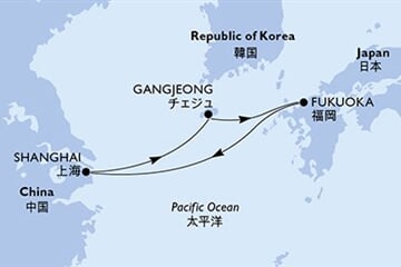 MSC BELLISSIMA - Čína, Jižní Korea, Japonsko (ze Šanghaje)