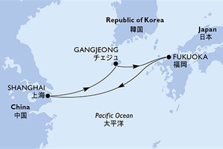 MSC BELLISSIMA - Čína, Jižní Korea, Japonsko (ze Šanghaje)