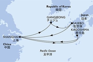 MSC BELLISSIMA - Čína, Japonsko, Jižní Korea (ze Šanghaje)