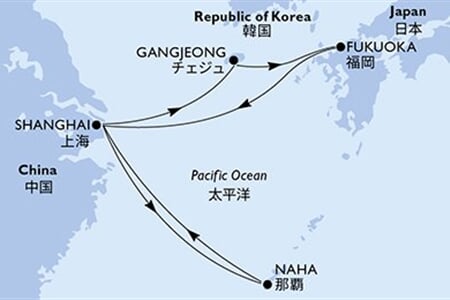 MSC BELLISSIMA - Čína, Japonsko, Jižní Korea (ze Šanghaje)