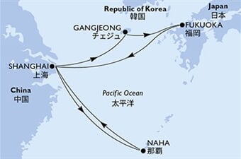 MSC Bellissima - Čína, Japonsko, Jižní Korea (ze Šanghaje)