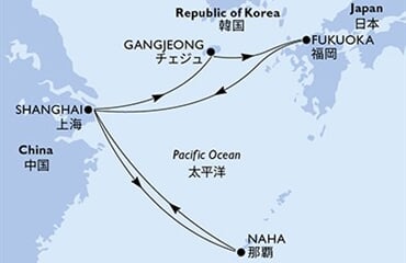 MSC Bellissima - Čína, Japonsko, Jižní Korea (ze Šanghaje)
