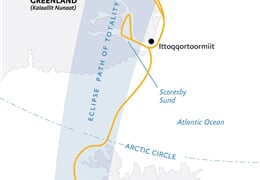 Iceland to Greenland: Total Solar Eclipse (Ultramarine)
