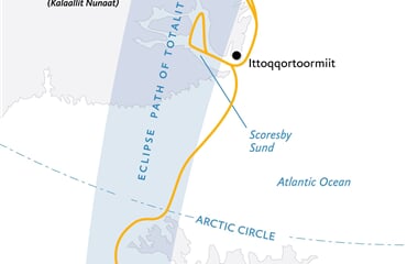 Iceland to Greenland: Total Solar Eclipse (Ultramarine)