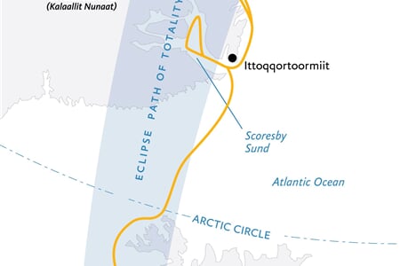 Iceland to Greenland: Total Solar Eclipse (Ultramarine)