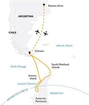 Trasa plavby QE-ULT130115