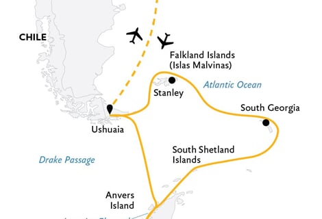 Epic Antarctica: Crossing the Circle via Falklands and South Georgia (Ultramarine)