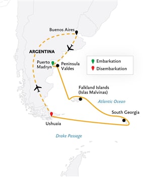 Trasa plavby QE-ULT130110