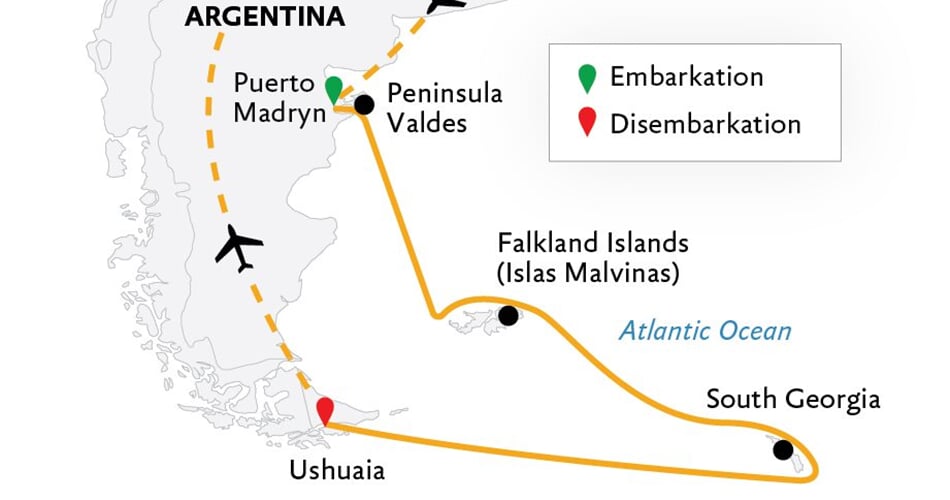 Trasa plavby QE-ULT130110