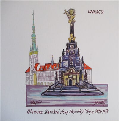 Olomouc, Barokní sloup Nejsvětější Trojice, 1716-1754, UNESCO