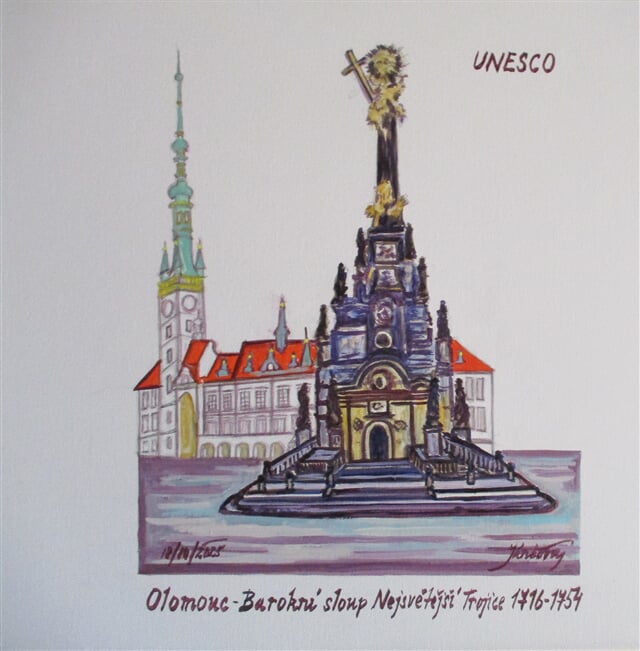 Olomouc, Barokní sloup Nejsvětější Trojice, 1716-1754, UNESCO
