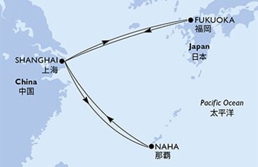 MSC Bellissima - Čína, Japonsko (ze Šanghaje)