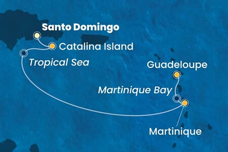 Costa Fascinosa - Dominikán.rep., Nizozemské Antily (Santo Domingo)