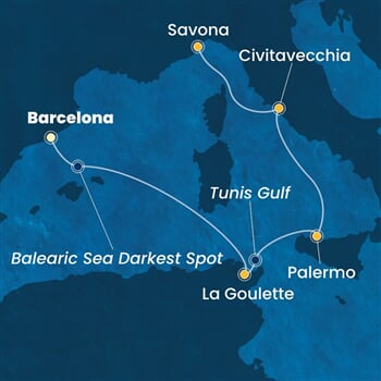 Trasa plavby CSM-BCN05A38