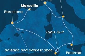Costa Smeralda - Francie, Španělsko, Tunisko, Itálie (z Marseille)