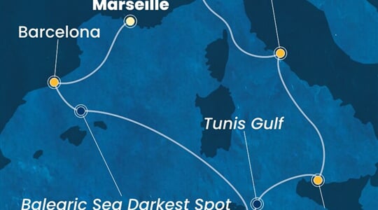 Costa Smeralda - Francie, Španělsko, Tunisko, Itálie (z Marseille)