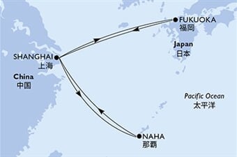 MSC Bellissima - Čína, Japonsko (ze Šanghaje)