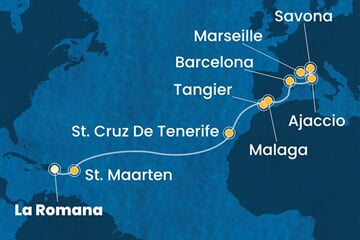Costa Fascinosa - Dominikán.rep., Nizozemské Antily, Španělsko, Maroko, Francie, ... (z La Romana)