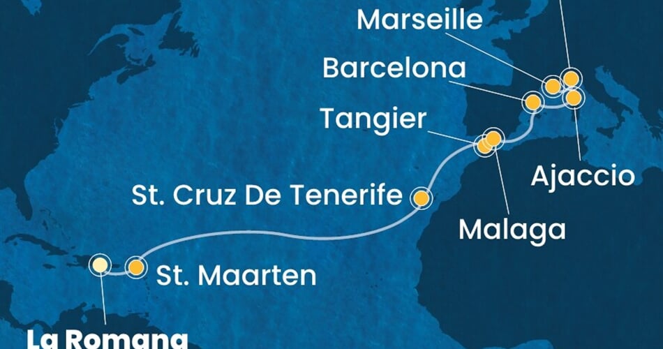 Trasa plavby CFS-LRM17A00