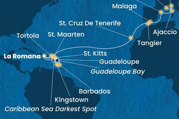 Costa Fascinosa - Dominikán.rep., Sv.Vincenc a Grenadiny, Nizozemské Antily, Panenské o. (britské), Španělsko, ... (z La Romana)