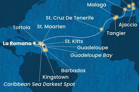 Costa Fascinosa - Dominikán.rep., Sv.Vincenc a Grenadiny, Nizozemské Antily, Panenské o. (britské), Španělsko, ... (z La Romana)
