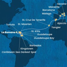 Costa Fascinosa - Dominikán.rep., Sv.Vincenc a Grenadiny, Nizozemské Antily, Panenské o. (britské), Španělsko, ... (z La Romana)