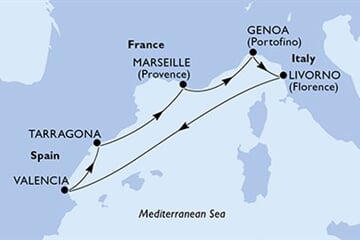 MSC Sinfonia - Španělsko, Francie, Itálie (Valencie)