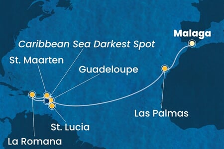 Costa Fascinosa - Španělsko, Nizozemské Antily, Dominikán.rep. (z Malagy)