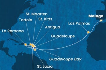 Costa Fascinosa - Španělsko, Nizozemské Antily, Dominikán.rep., Panenské o. (britské) (z Malagy)